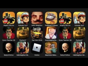 Mighty Micros, Subway Surf, Hello Neighbor, Troll Quest TV Shows, Scary Teacher 3D, Payback 2....