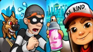 Robbery Bob vs Subway Surfers New Update Gameplay Android,ios Part 26
