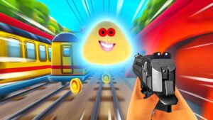 SUBWAY SURFERS TAPI FPS BUATAN @Andy Lukito, MENGEJAR POU JAH4NNAM | Subway Surfer