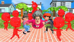 Scary Teacher 3d vs Subway surfers funny animation part 3 : Ice Scream, Neighbor, Crowd City