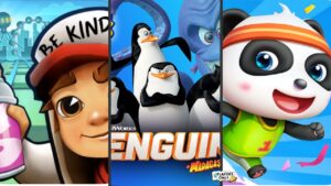 Subway Surfers 🎰Fabulous LAS VEGAS! VS Penguins of Madagascar: Dibble Dash 🐧 VS Little Panda Run 🐼