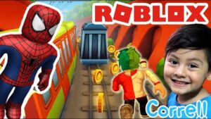 Subway Surfers en Roblox | Skin de Spiderman | Blox Surfers Juegos Roblox para niños