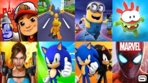 Subway Surfers,Garfield Rush,Minion Rush: Infinite Run Game,Om Nom: Run,Lara Croft Run,Sonic Dash
