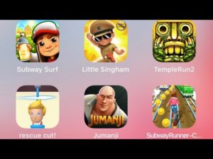 Subway Surfers,Little Singham,Temple Run 2,rescue cut,Jumanji,Subway Princess Runner
