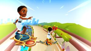 Aina Blue Outfit Và Ván Trượt Scarab Super Speed - Subway Surfers Marrakesh Update