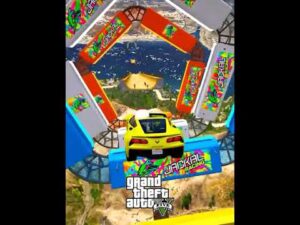 Jake Subway Surfers - The Super Fast | Wooden Ramp Jump in Super Car | Mega Ramp | #Shorts | GTA V