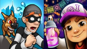 Robbery Bob vs Subway Surfers New Update Gameplay Android,ios Part 33