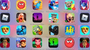 Scary Teacher 3D,Sonic Racing,Siren Granny,Block Craft 3D,Subway Surf,Mr Meat,Red Ball 4,Tom Friends