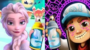 Subway Surfers Mexico 2021 Prince K vs Princess Elsa Hollywood Rush Gameplay HD