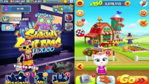 Subway Surfers: Mexico VS Talking Tom Gold Run Walkthrough