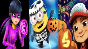 Subway Surfers VS Miraculous Ladybug & Cat Noi‪r  Despicable Me - Minion Rush Halloween 2021
