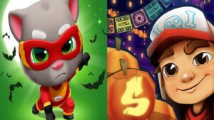 TALKING TOM HERO DASH Halloween 2021 VS Subway Surfers Halloween 2021 Android Gameplay