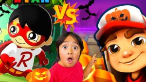 Tag with Ryan Vs Subway Surfers Vs Red Titan Vs Spy combo Robo All Characters Halloween Update 2021