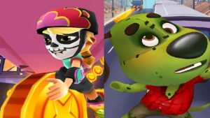 Talking Tom Gold Run Halloween 2021 VS Subway Surfers Halloween 2021  Android Gameplay
