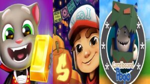 Talking Tom Gold Run VS Subway Surfers Halloween 2021 VS Oddbods Turbo Run Cardboard Pogo