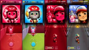 Talking Tom Sky Run Vs Subway Surfers Marrakesh Red Vs Original - Endless Run Game Play Android iOS
