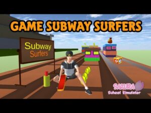 Ada Game Subway Surfers di Sakura School Simulator | Review dan Bagi-bagi Props ID Sakura SS
