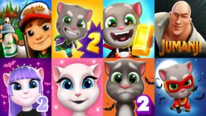 My Talking Tom 2 vs Subway Surfers | Gold Run vs Hero Dash vs Talking Angela 2 vs Gold Run 2