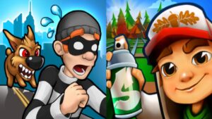 Robbery Bob vs Subway Surfers New Update Gameplay Android,ios Part 36