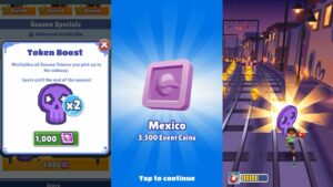 SUBWAY SURFERS MEXICO | USE TOKEN BOOST AND COMPLETING SEASON HUNT