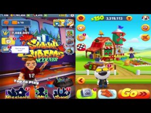 Subway Surfers: Vancouver VS Talking Tom Gold Run Walkthrough