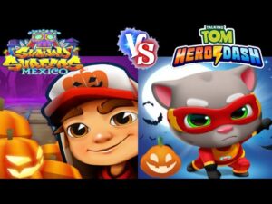Talking Tom Hero Dash Halloween vs Subway Surfers 10 YARS World Tour: Mexico 2021 Halloween GAMEPLAY