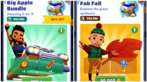Unlocking Big Apple and Fab Fall Bundle in Subway Surfers Vancouver 2021