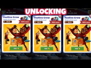 Desbloqueando el Paquete Festive Crew Subway Surfers 2.27.0 Polo Norte