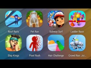 Rail Rush,Pet Run,Subway Surfers,Ladder Race,Slap Kings,Pixel Rush,Hair Challenge,Crowd Run