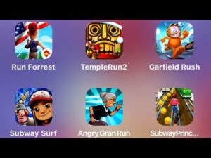 Run Forest, Temple Run 2, Garfield Rush, Subway Surfers, Angry Granny Run, Subway Princess Runner