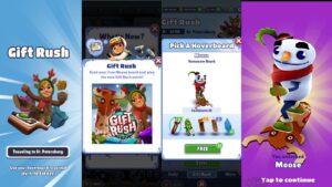 SUBWAY SURFERS BUDDY (SNOWMAN) IN GIFT RUSH SUBWAY SURFERS WORLD TOUR NORTH POLE 2021 @AM SURFER