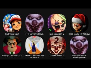 Subway Surf, It Horror Clown, Ice Scream 2, The Baby In Yellow, Scary Teacher 3D....