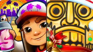 Subway Surfers 🌴 NEW VENICE BEACH 2021 VS Temple Run 2 🎅 WINTER TOYLAND, Unlock The Elf DUO!