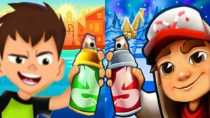 Subway Surfers North Pole Christmas 2021 Spike vs Ben 10 Subway Ultimate Heros Gameplay HD