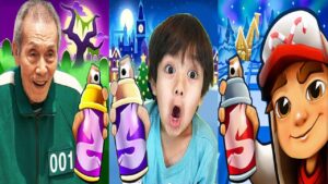 Subway Surfers North Pole Christmas 2021 vs Tag with Ryan vs Squid Game 001 Gameplay HD