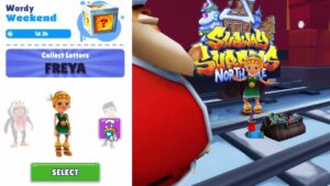 Subway Surfers: North Pole - Wordy Weekend Freya - Gameplay