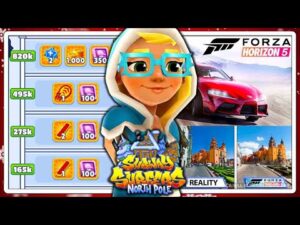Subway Surfers Polo Norte 2021 | Forza Horizon 5 vs Realidade | Recorde com Elf Tricky Ice