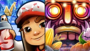 Subway Surfers 🎄UPDATE: NORTH POLE 2021! Vs Temple Run 2 🧛🏻‍♂️ BOLT - HALLOWEEN HAUNTED HARVEST Map!