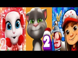Subway Surfers VS My Talking Tom 2 VS My Talking Angela 2  New Update Christmas  2021 Gameplay