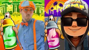 Subway Surfers Venice Beach 2021 Jake Dark Outfit vs Blippi World Adventure Toys Gameplay HD