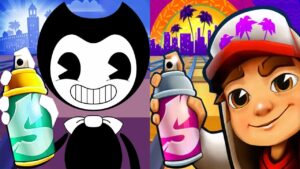 Subway Surfers Venice Beach 2021 Tagbot Space Outfit vs Bendy Subway Run Gameplay HD