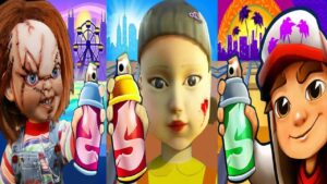 Subway Surfers Venice Beach 2021 vs SQUID GAME Race vs CHUCKY Run Killer Gameplay HD