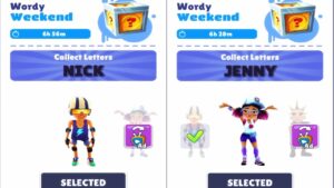 Subway Surfers: Venice Beach! NICK VS JENNY Wordy Weekend Gameplay