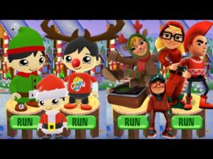 Tag with Ryan Christmas Update vs Subway Surfers World Tour North Pole All Festive Characters Unlock