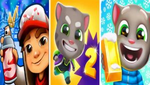 Talking Tom Gold Run VS Subway Surfers | Talking Tom Gold Run 2 Android Gameplay