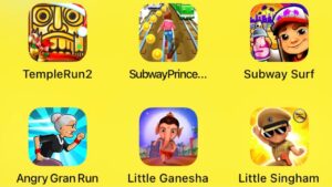 Temple Run2, Subway Princess Runner, Subway Surfers, Angry Granny Run, Little Ganesh, Little Singham