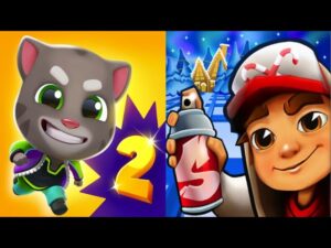iGameBox⎮TALKING TOM GOLD RUN Vs.SUBWAY SURFERS NORTH POLE&ST PETERBURG✔️Kid Gameplay#176