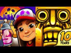 iGameMix🏛TEMPLE RUN BARRY BONES Vs SUBWAY SURFERS NORTH POLE👏HD Gameplay #1160