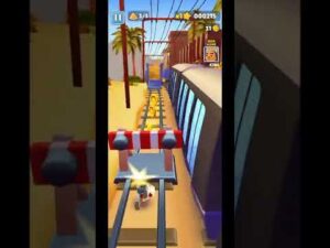 545 score in subway surfers mobile game play