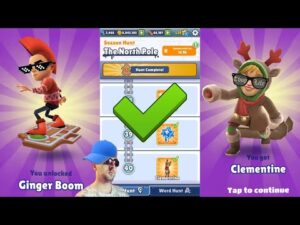 Clementine and Ginger Board Unlocking Subway Surfers Special